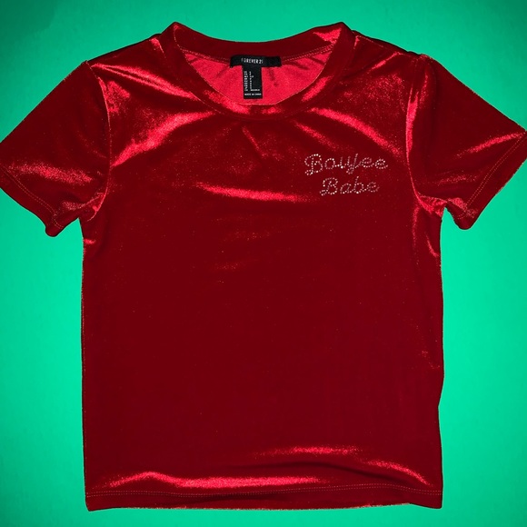 Forever 21 Tops - “Boujie Babe” Velvet Top